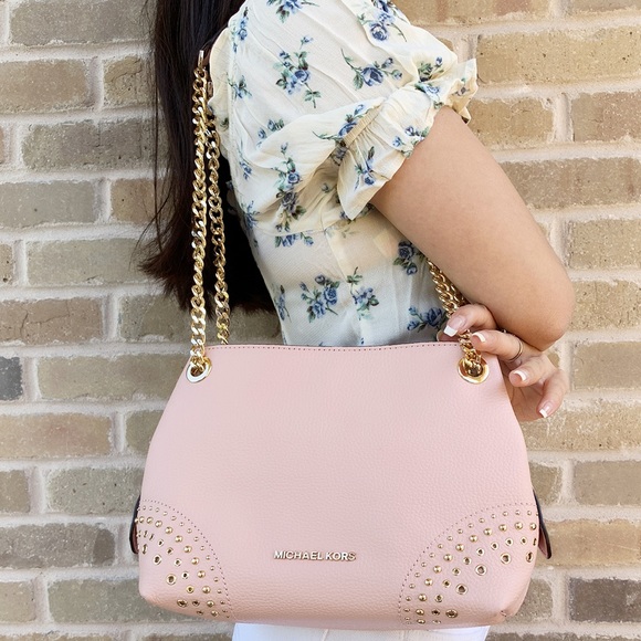 Michael Kors Handbags - Gaby’sBags👜💕-NWT Michael Kors Tote Pink studded